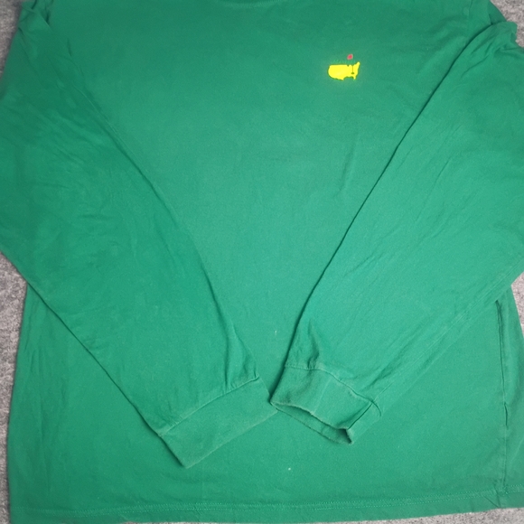 Masters Golf Green Christmas Logo Rare 100% Cotton Shirt Mens XXL - Picture 4 of 6